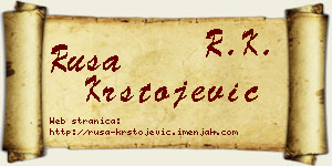 Rusa Krstojević vizit kartica